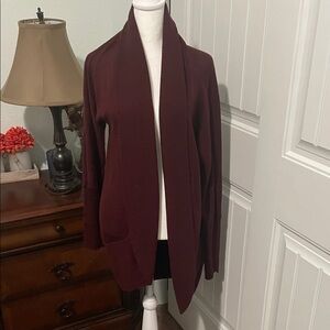 Elegant Burgundy Women's cardigan